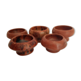 Lot of 5 terracotta ramekins from the 70s from the Maghreb