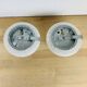 Pair of speckled glass wall lights from Vianne Domec half sphere