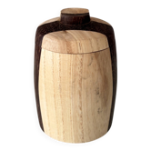 Scandinavian Hand-Turned Wooden Lidded Pot, Denmark, 1970s