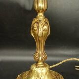 Pair of Louis XV style lamp bases from Lucien GAU - bronze