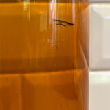 Amber glass bottle vase