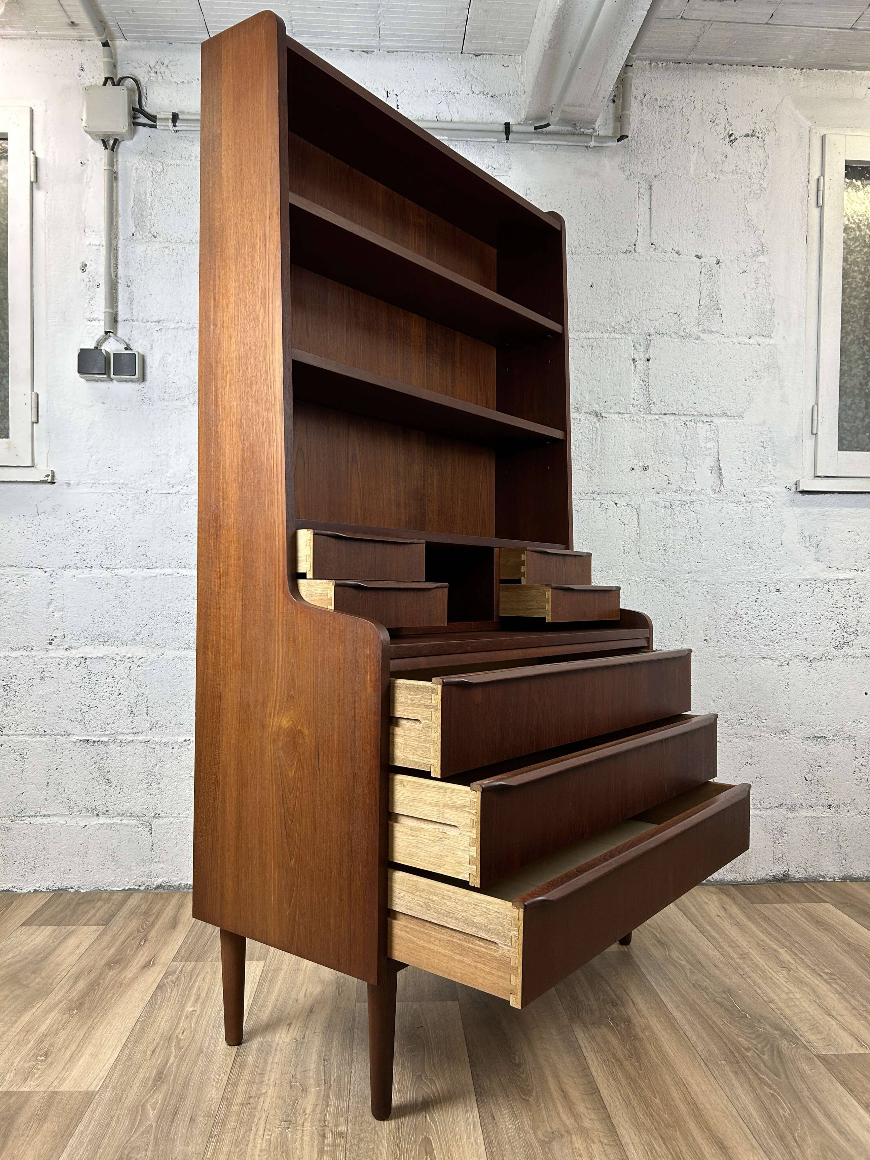 Vintage Scandinavian teak bookcase by EP Møbler, 1960s
