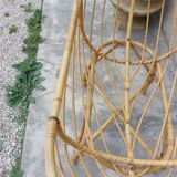 Vintage rattan cradle 1950