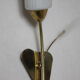 Applique en laiton et opaline 1960