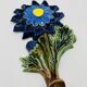 Flower hook wall hook in Belgian ceramic by André Bayer