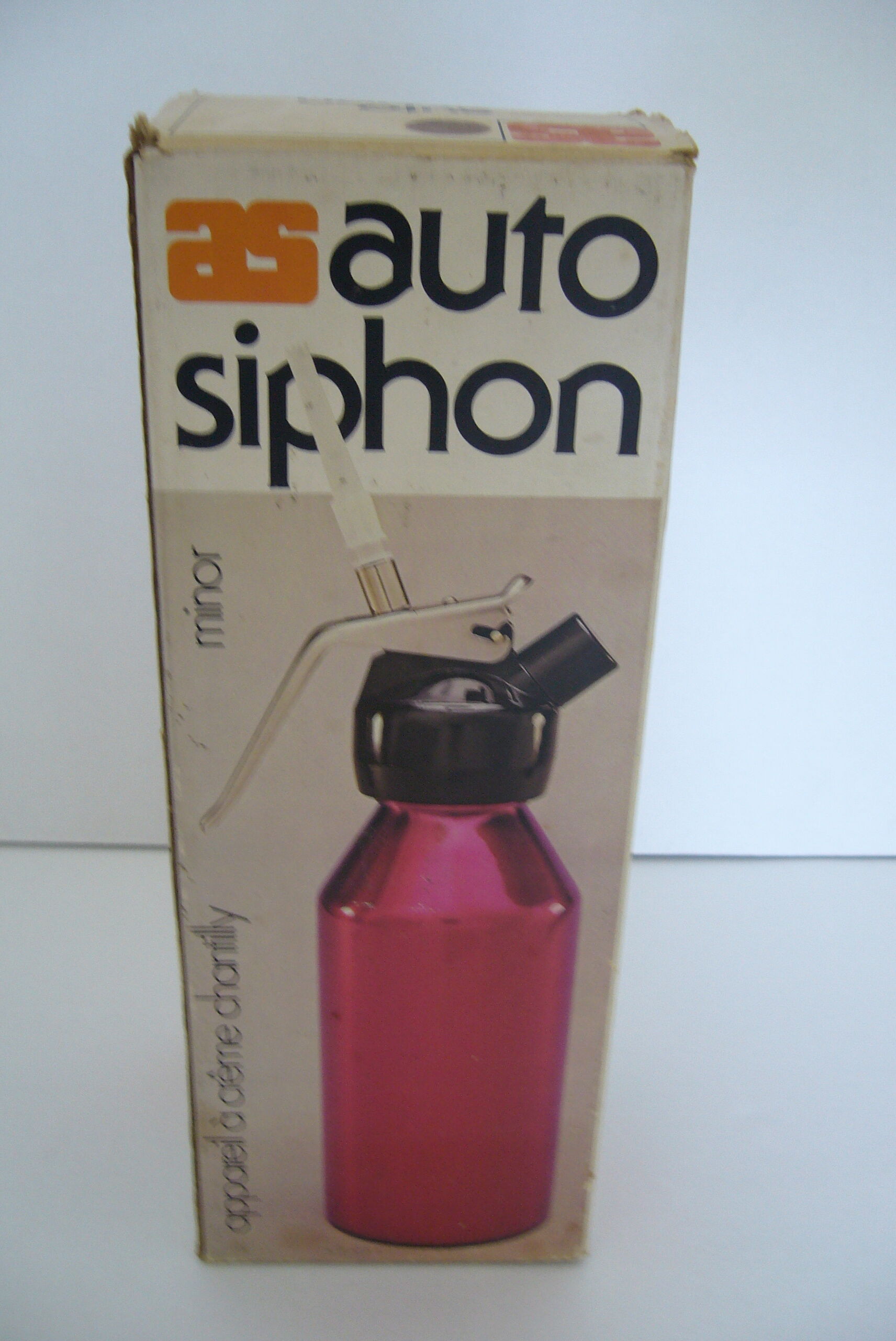 Vintage blue siphon 1960