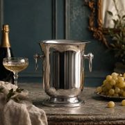 Jean Couzon Président stainless steel champagne bucket 18/10 with original documents – 1970s