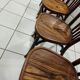 Suite of 4 chairs of Bistrot Baumann vintage 1930