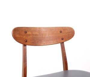 Farstrup teak wooden chairs with new skai, 1960s