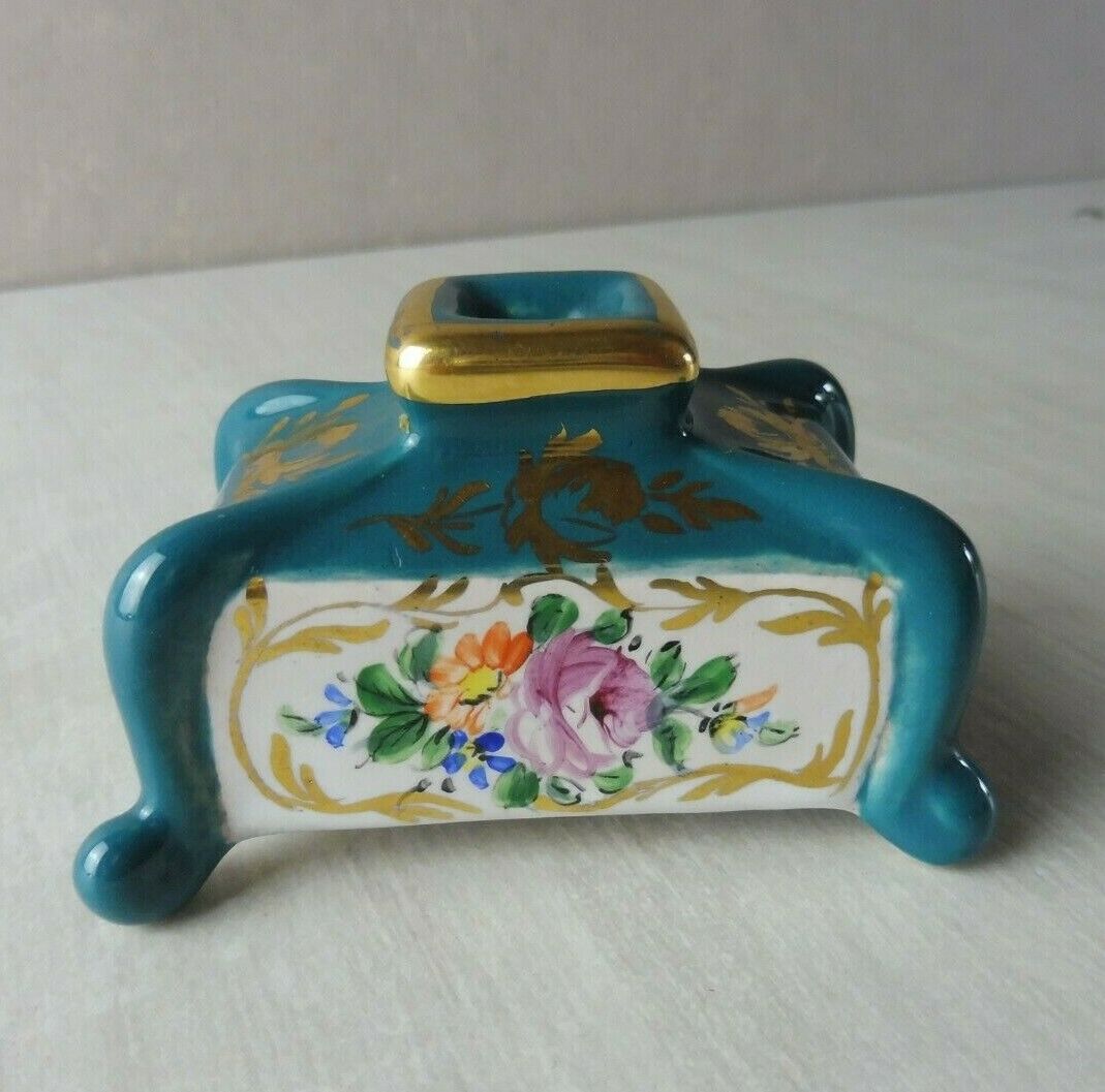 Old porcelain feather holder, flower decoration