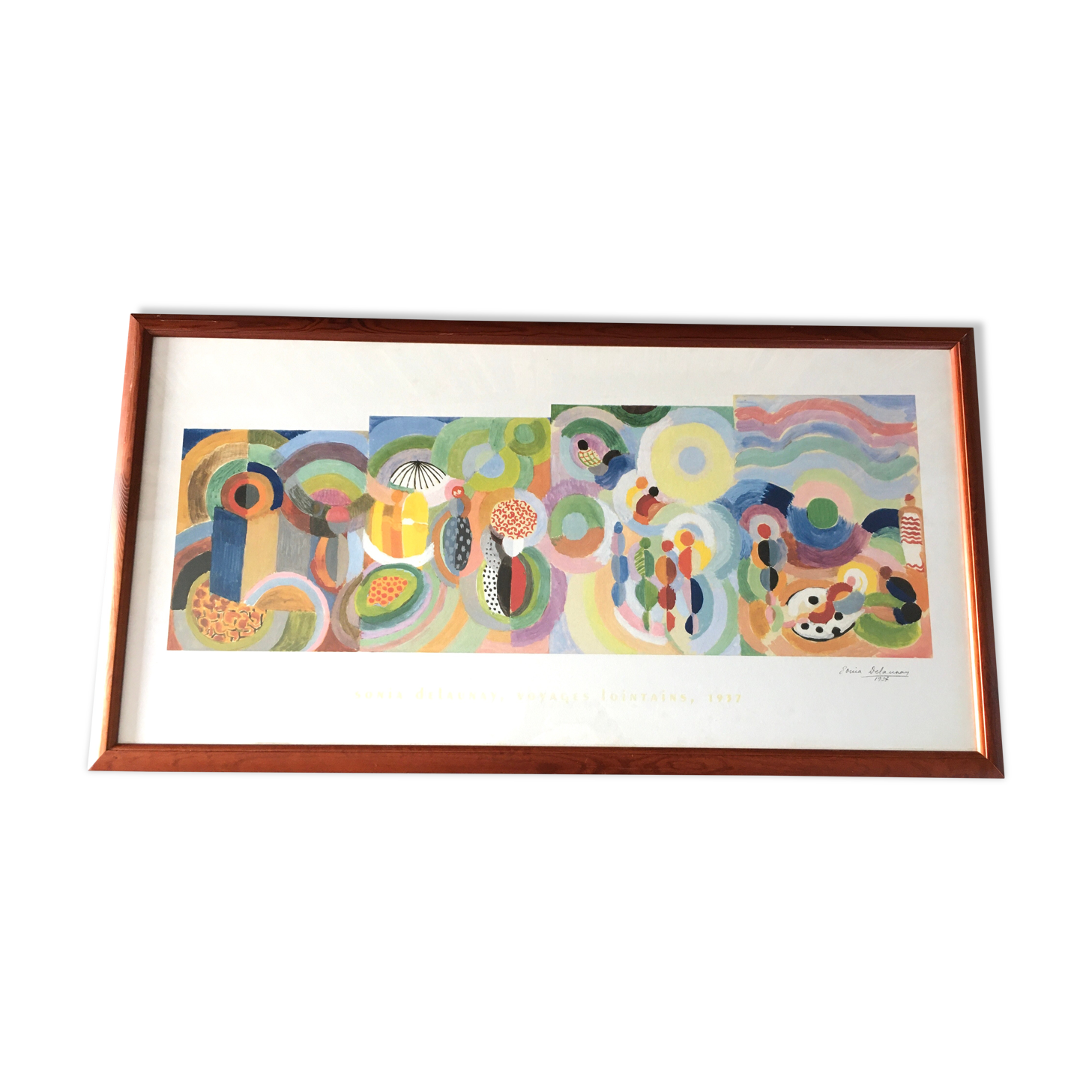 Lithograph by Sonia Delaunay, distant journeys