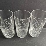3 grands verres Saint Louis service Sammy estampillés