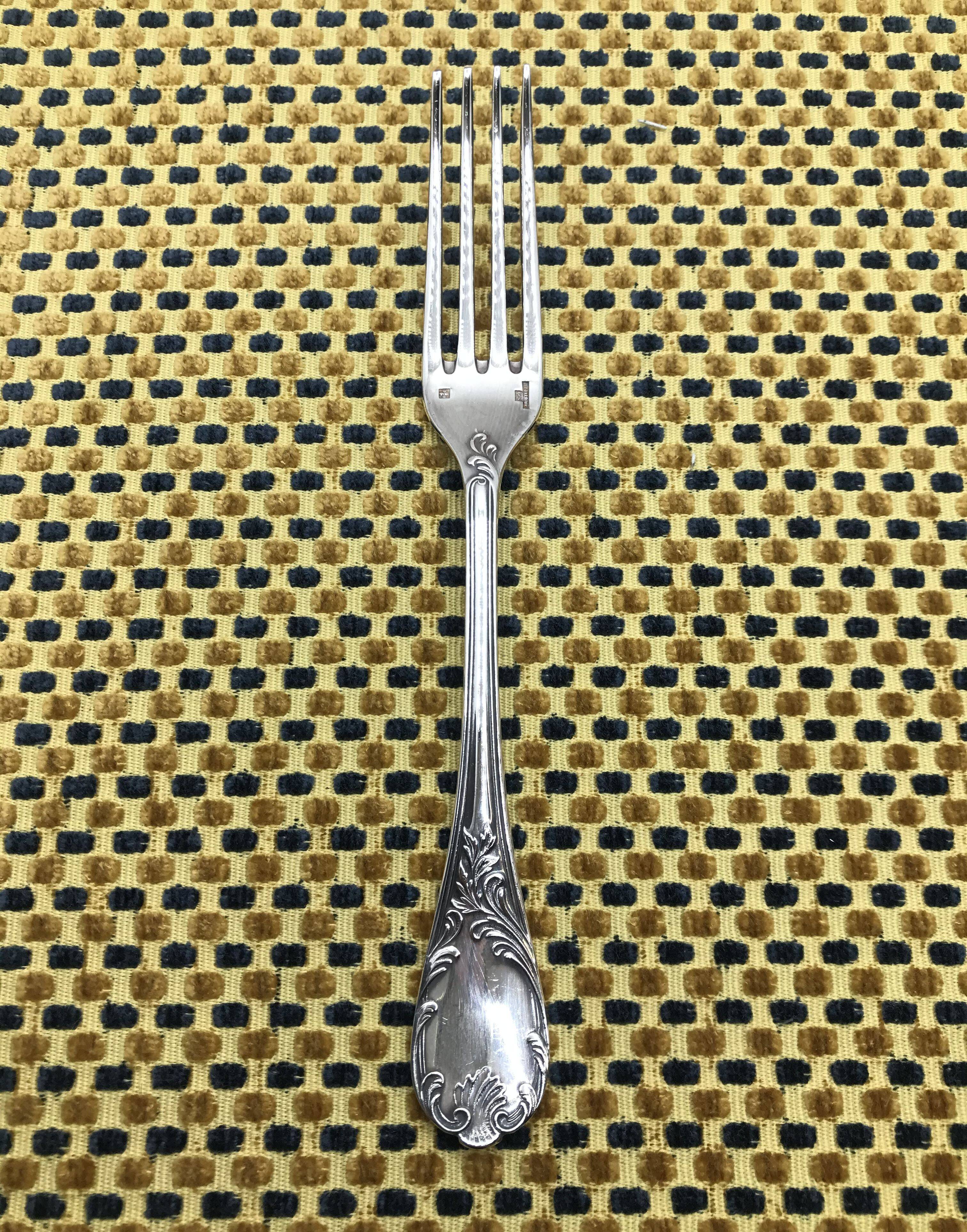 Silver-plated dessert fork from Christofle, Marly