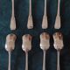 Christofle silver-plated hors d'oeuvre or dessert spoons with Bala hallmark