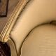 Louis XVI style patinated wooden basket sofa. Pierre Frey fabric. 19th century