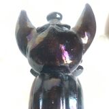 Pitcher forms Taurus terracotta glazed black vintage 60s black decoration