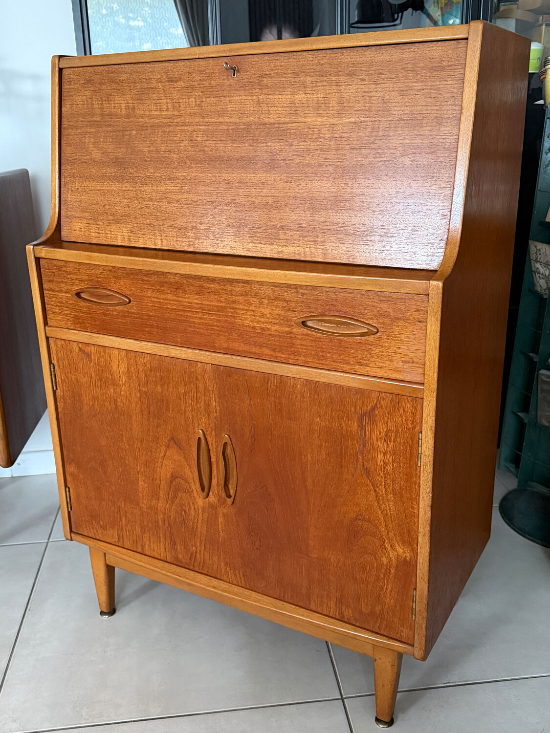 Vintage Jentique teak secretary desk