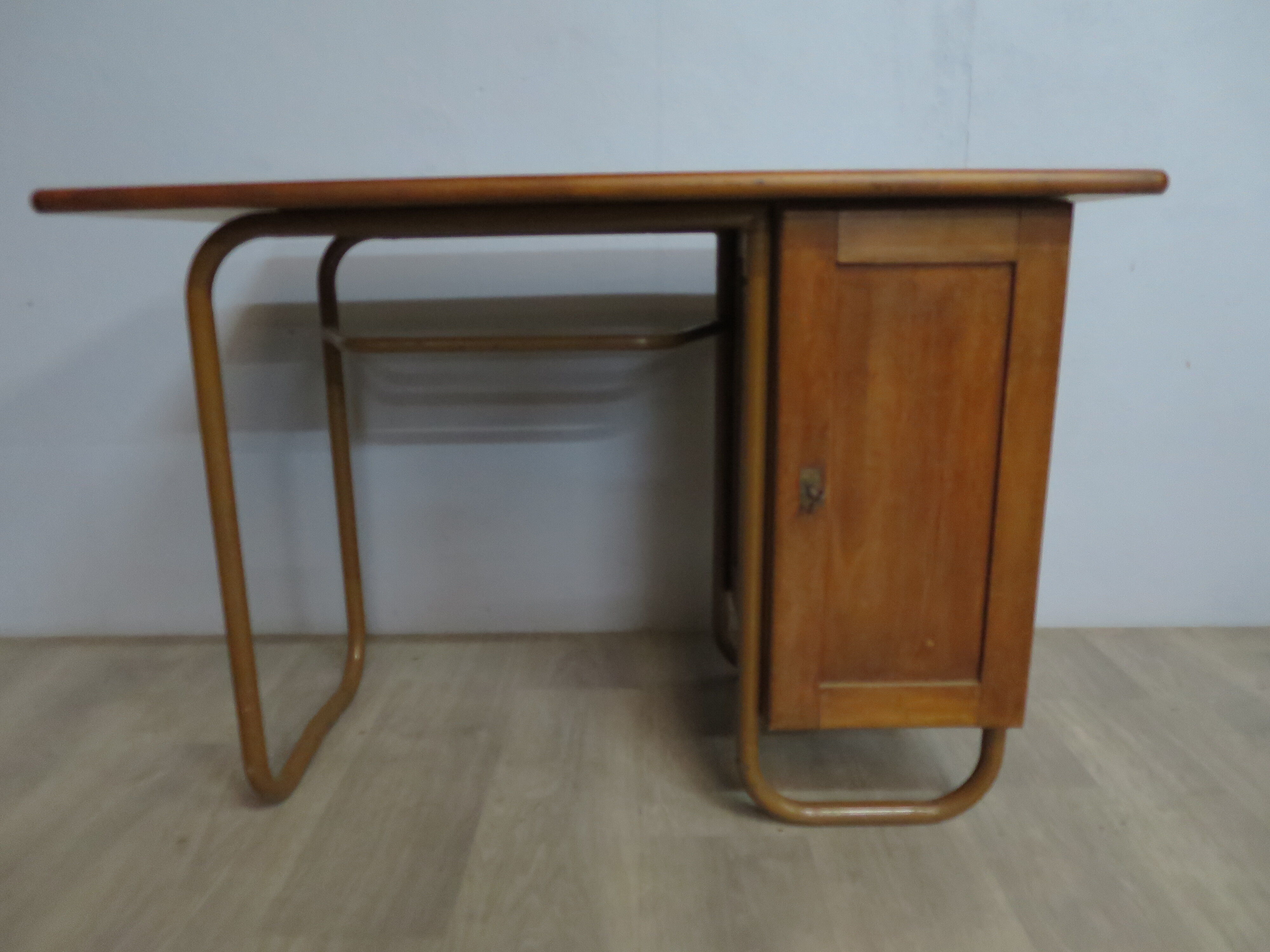 Tubular vintage school desk