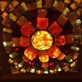 Table lamp with multicolored shards of resin 70s