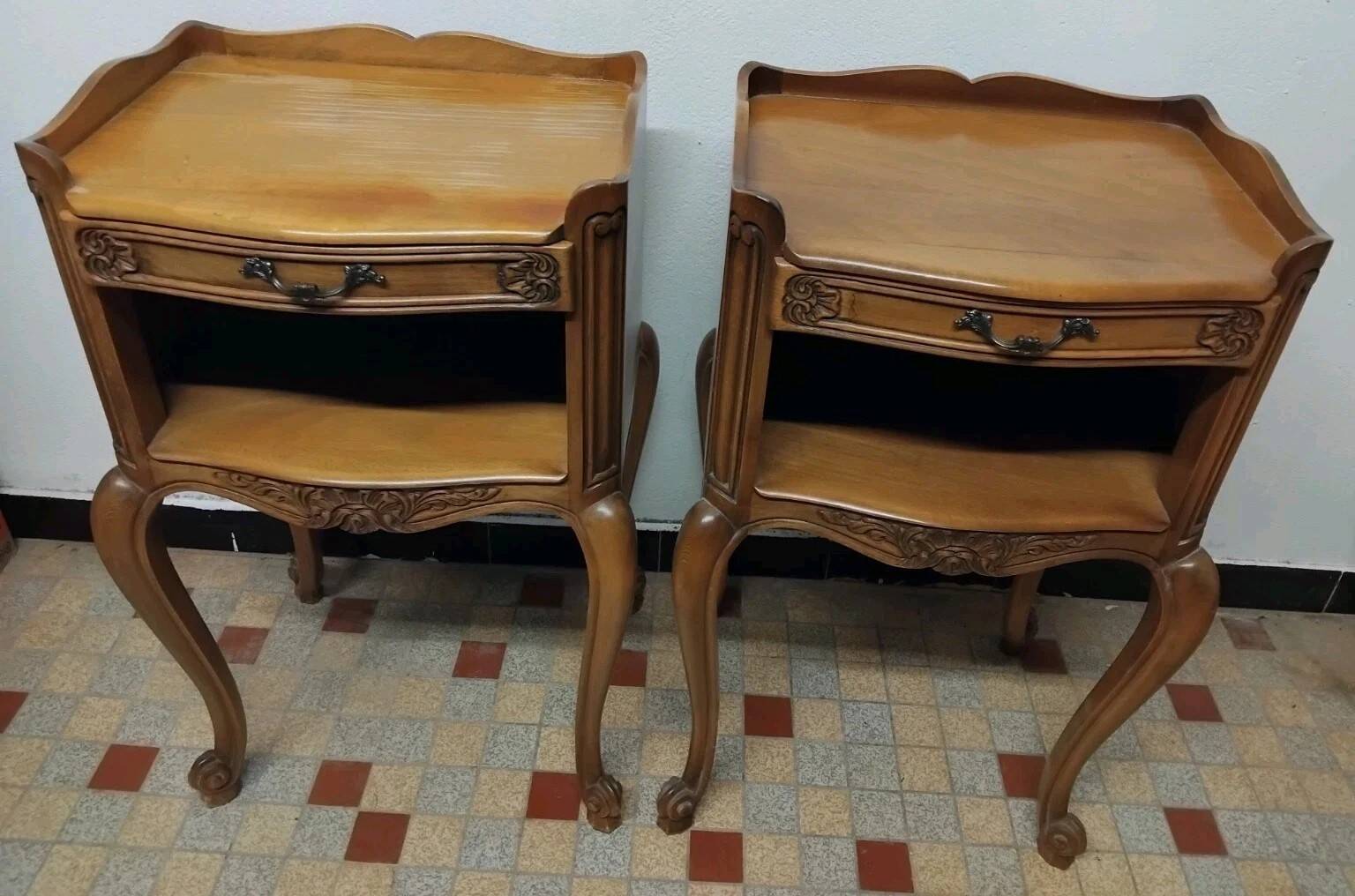 Pair of Antique Louis XV Style Nightstands