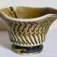 Ceramic planter with vintage scarifications from the 1950s