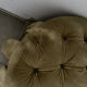 Round velvet pouf