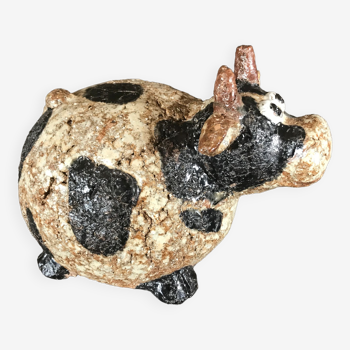 Ceramic cow cracked glazed athezza