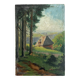 Small oil on old cardboard