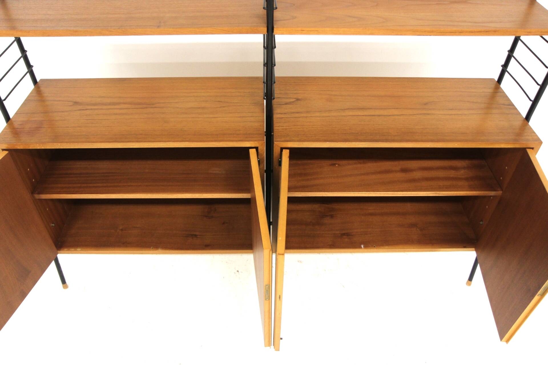 Bibliothèque scandinave "double" en teck, Kurt Nordström, Suède, 1950