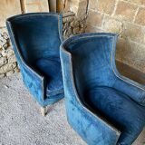 Set of Art Deco Italian chairs in walnut, 1920s