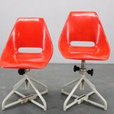 1960s Miroslav Navratil Set of Eight Fiberglass Chairs for Vertex, Czechosl