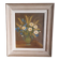 Tableau ancien à l'huile représentant un bouquet de fleurs