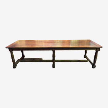 Louis XIII style oak farmhouse table