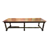 Table de ferme en chêne de style Louis XIII