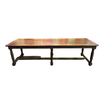 Table de ferme en chêne de style Louis XIII