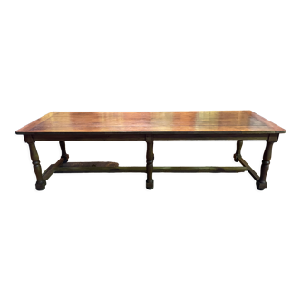 Louis XIII style oak farmhouse table