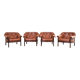 Mid-Century Oak & Leather Armchairs by Arne Norell for Coja, 1960s, Set 4