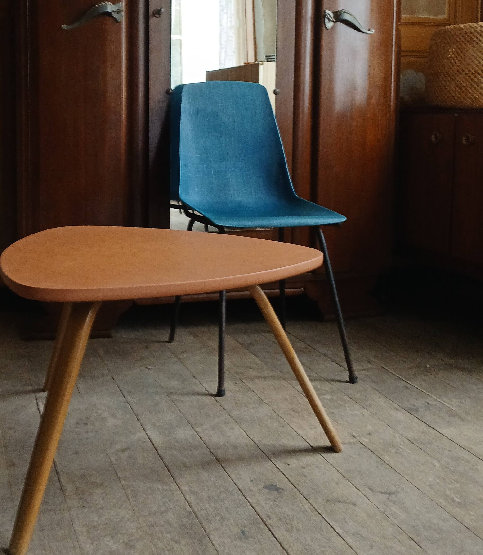 Steiner tripod coffee table "bow wood" 1950