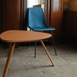 Table basse tripode Steiner "bow wood" 1950