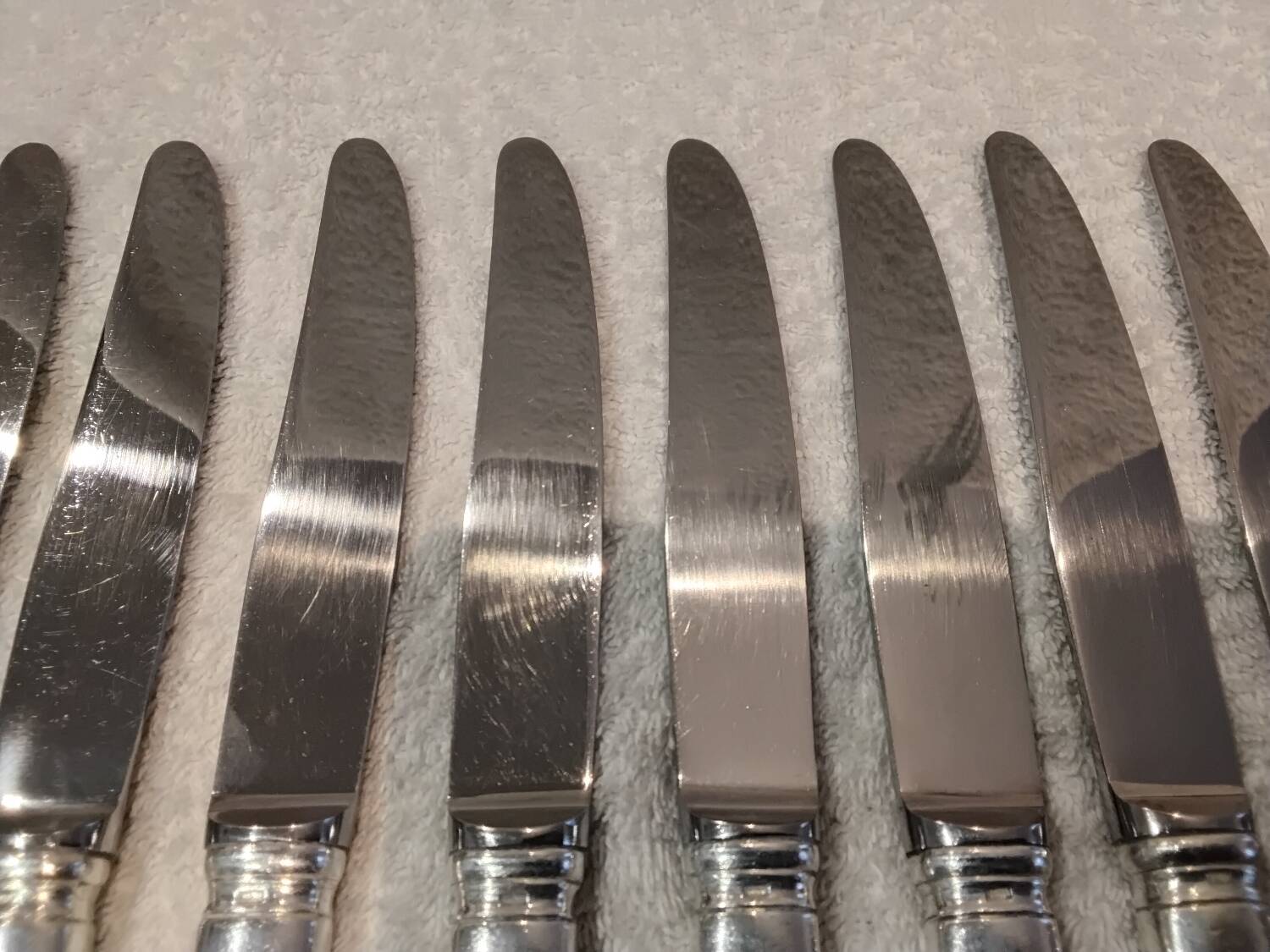12 silver-plated table knives by silversmith Ravinet Denfert Brantome