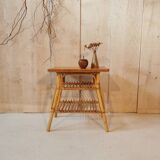 Rattan bedside table