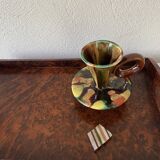 70s ceramic candle holder