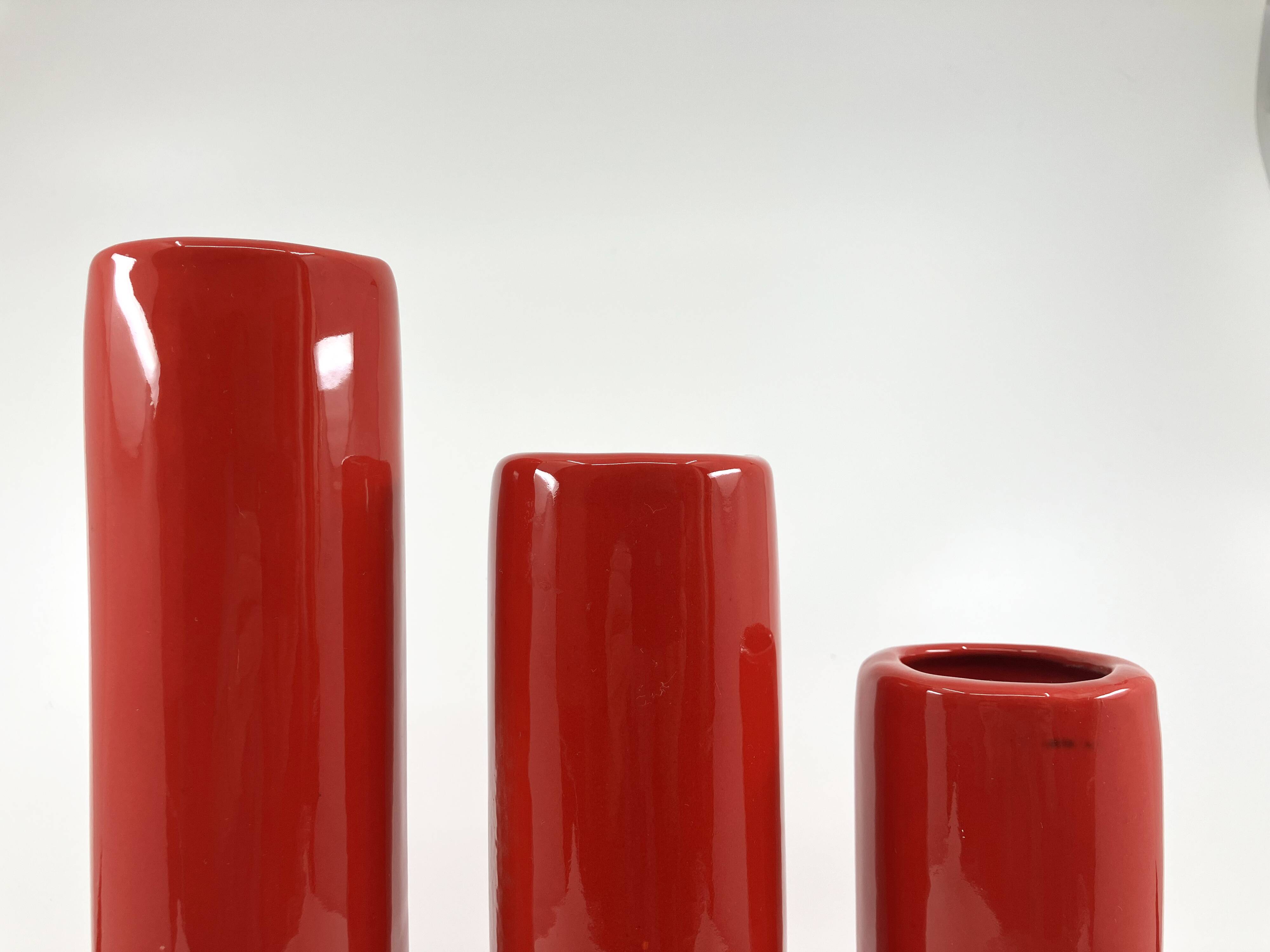 3-necked ceramic vase • space age • Italy • Circa 60/70