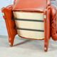Brutalist Sculptured Brazilian Style Cognac Leather Lounge Chair, 1970s