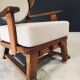 Brutalist Oak Wingback Lounge Chair, Netherlands, 1950s
