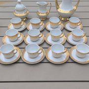 Coffee service – Vintage porcelain gilded with gold – Porcelena Silvestre