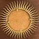 Sun mirror in gold metal 1950  21cm
