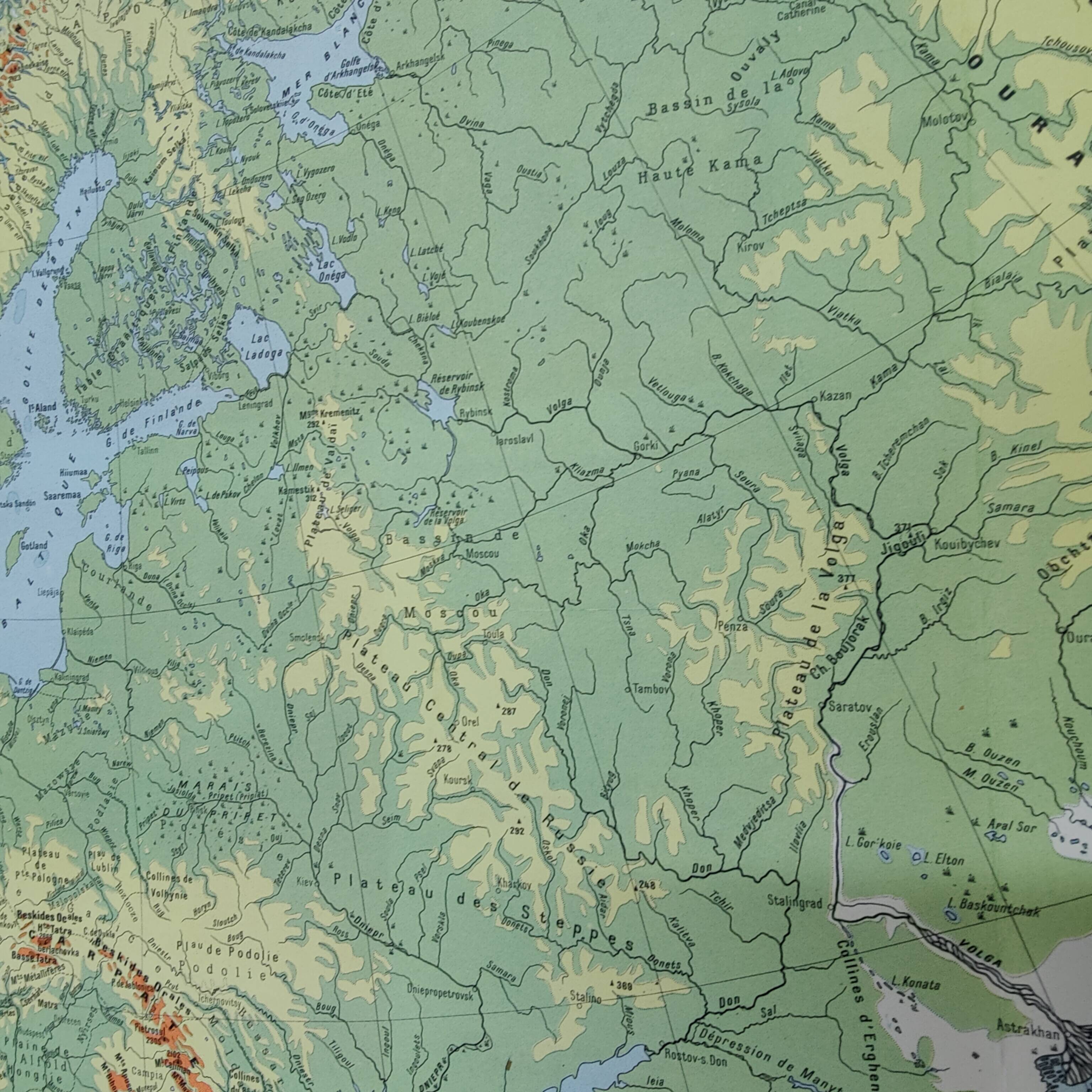 Vintage map of Europe, 1950