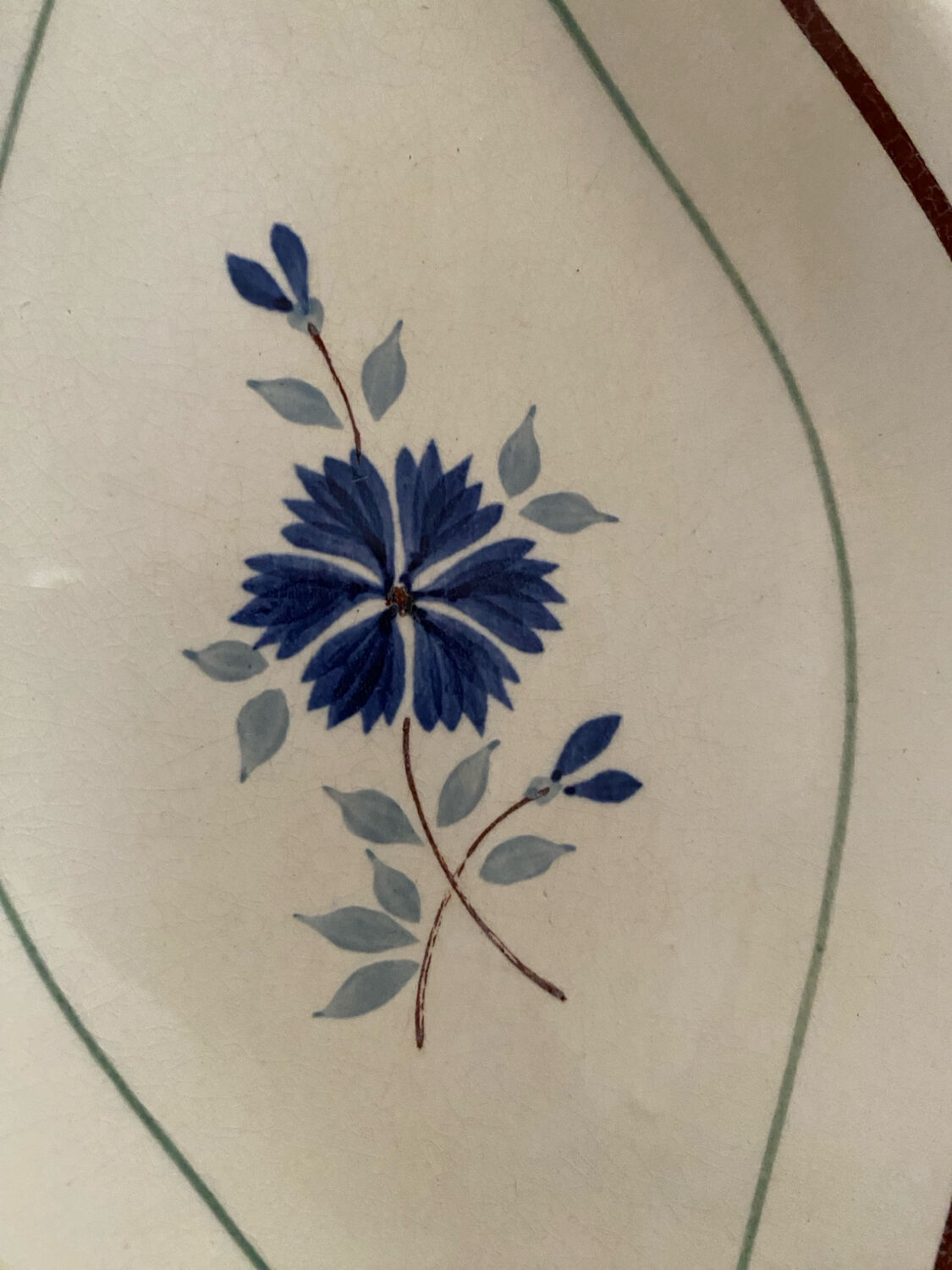 Blue flower Ravier Saint-Amand model Prisca.