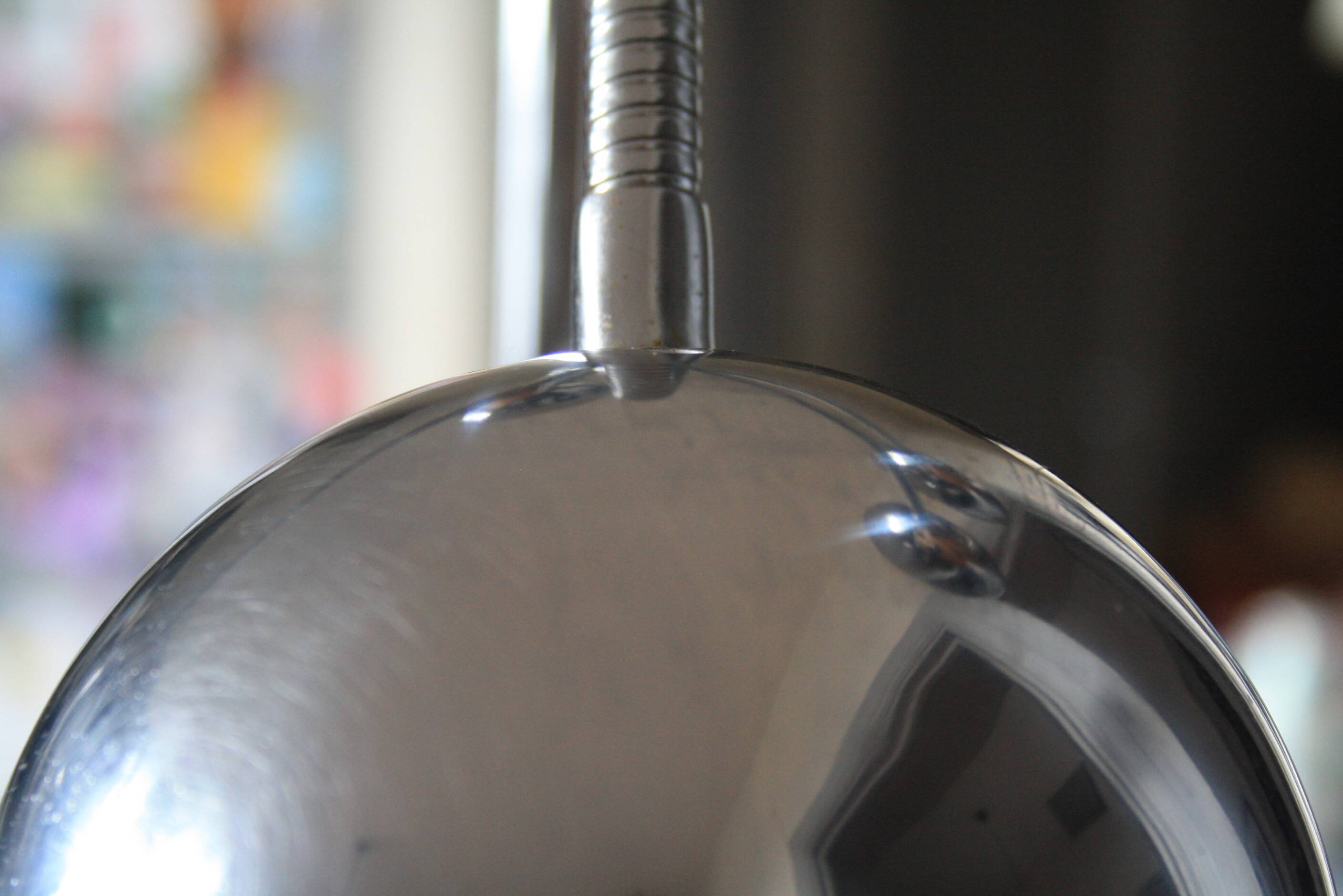 Flexible chrome eye ball floor lamp